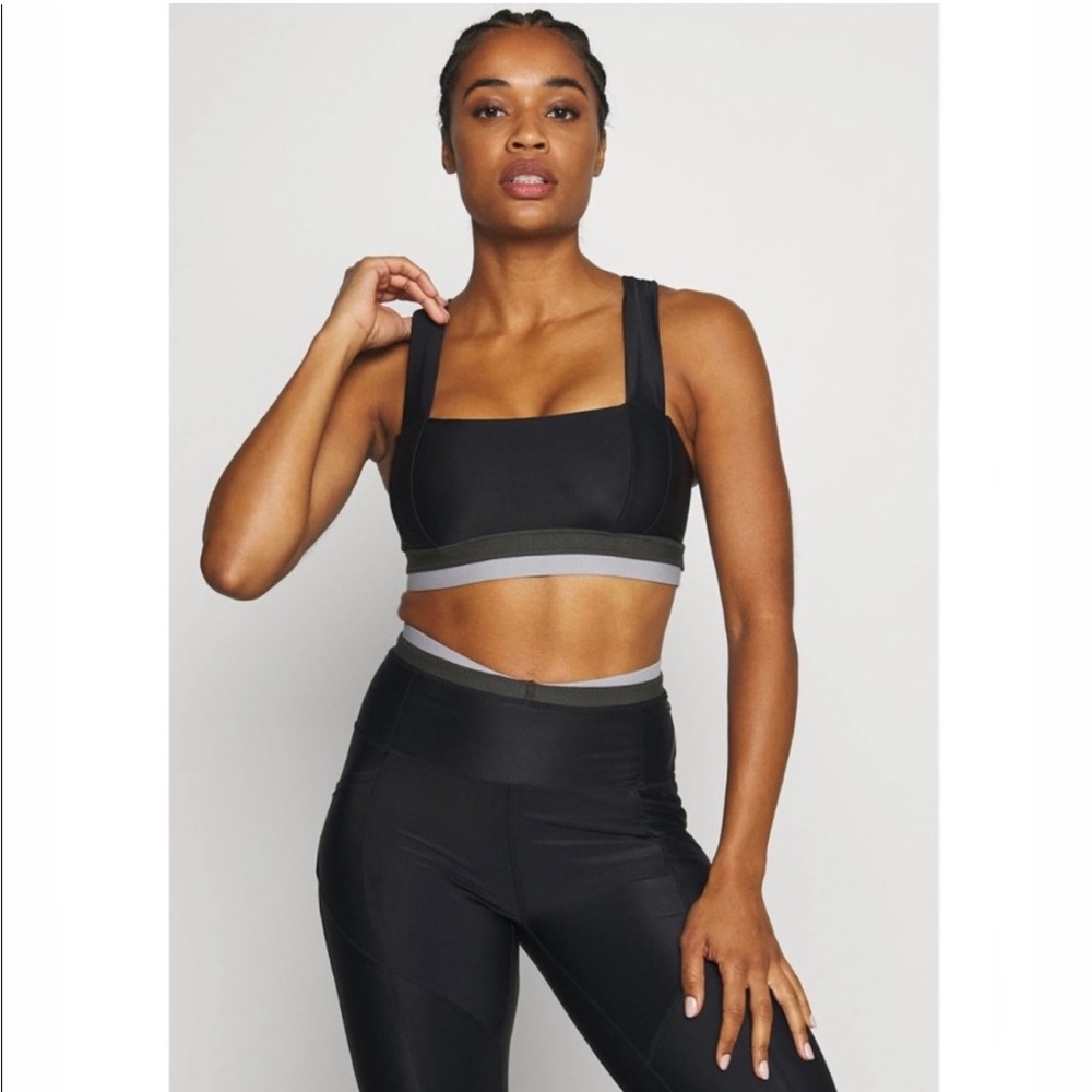 Free People White Water Yoga Sports Bra